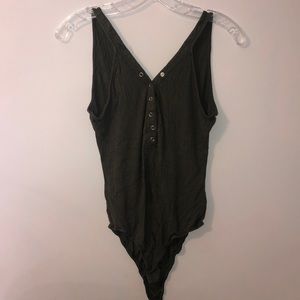 Army green bodysuit